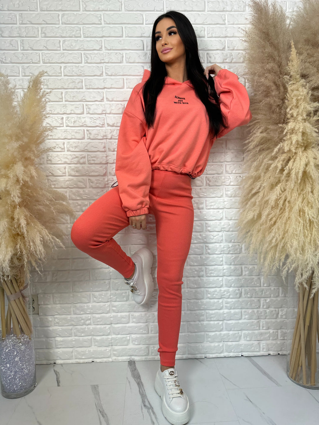 Kompet dresowy ALWAYS - szeroka bluza i prążkowane leginsy z wysokim stanem