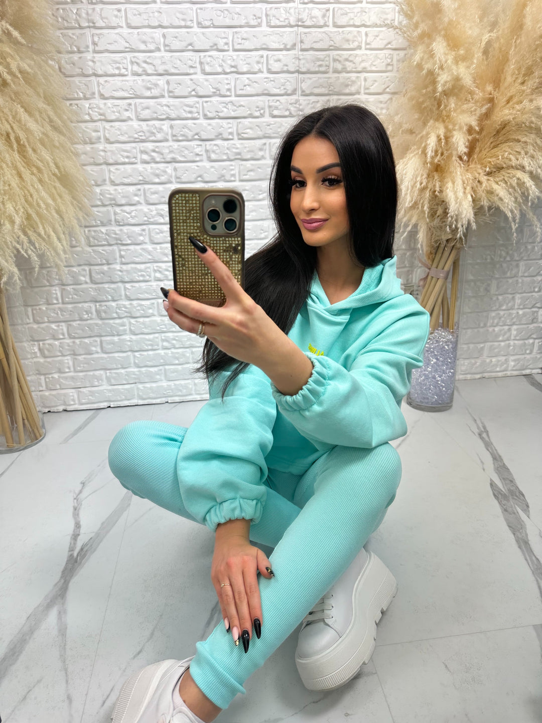 Kompet dresowy ALWAYS - szeroka bluza i prążkowane leginsy z wysokim stanem