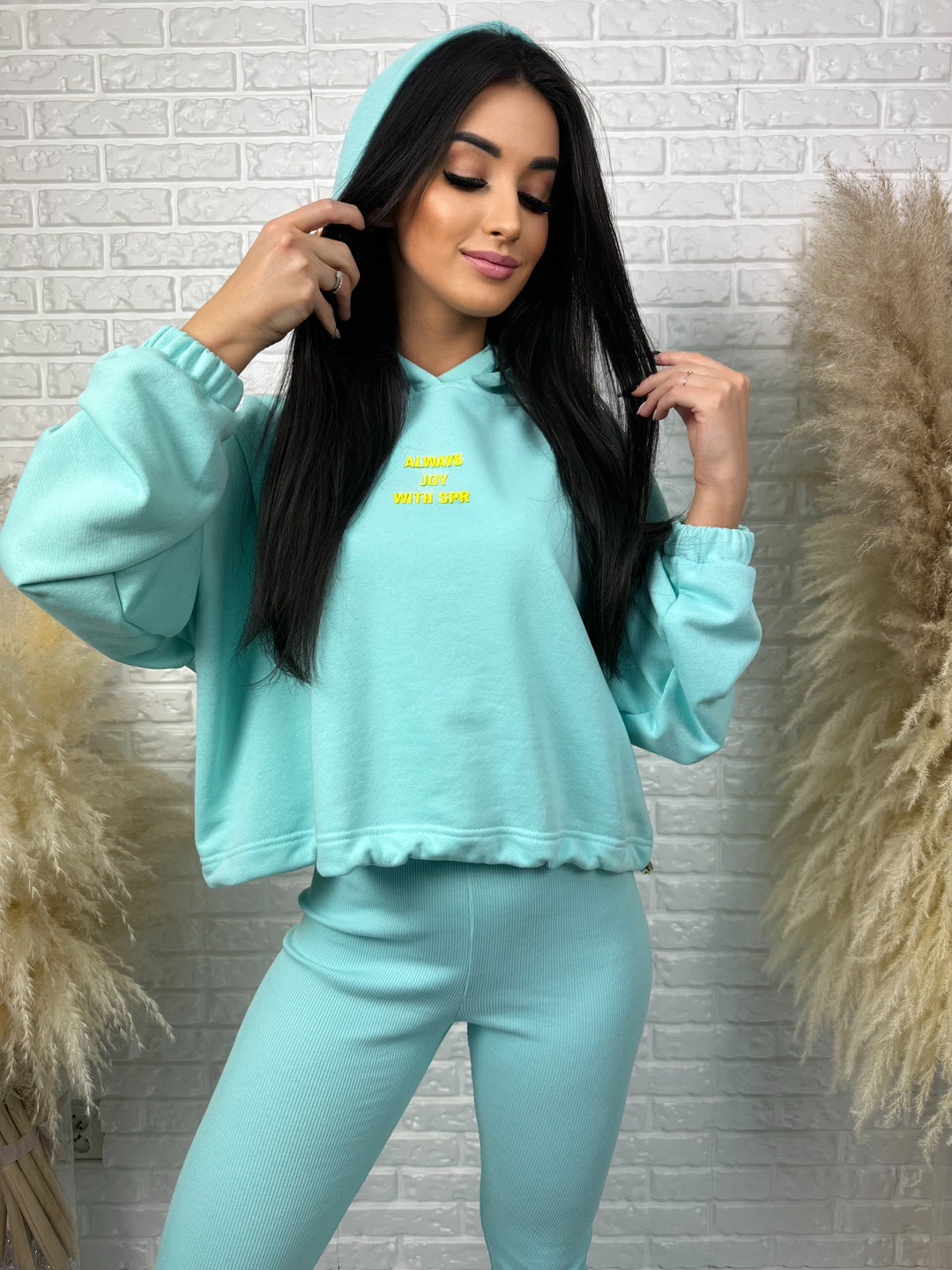 Kompet dresowy ALWAYS - szeroka bluza i prążkowane leginsy z wysokim stanem