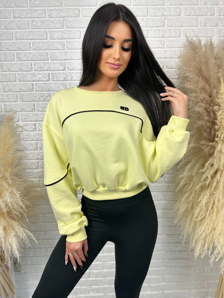 Komplet dresowy LA FEMME - szeroka bluza i leginsy push-up