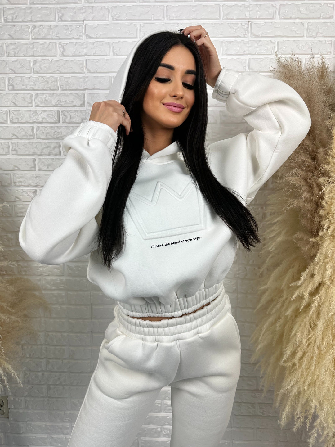 Komplet dresowy QUEEN - dres ocieplany z motywem korony