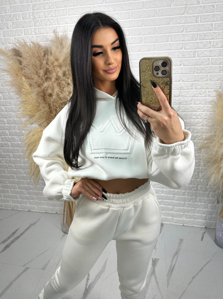 Komplet dresowy QUEEN - dres ocieplany z motywem korony