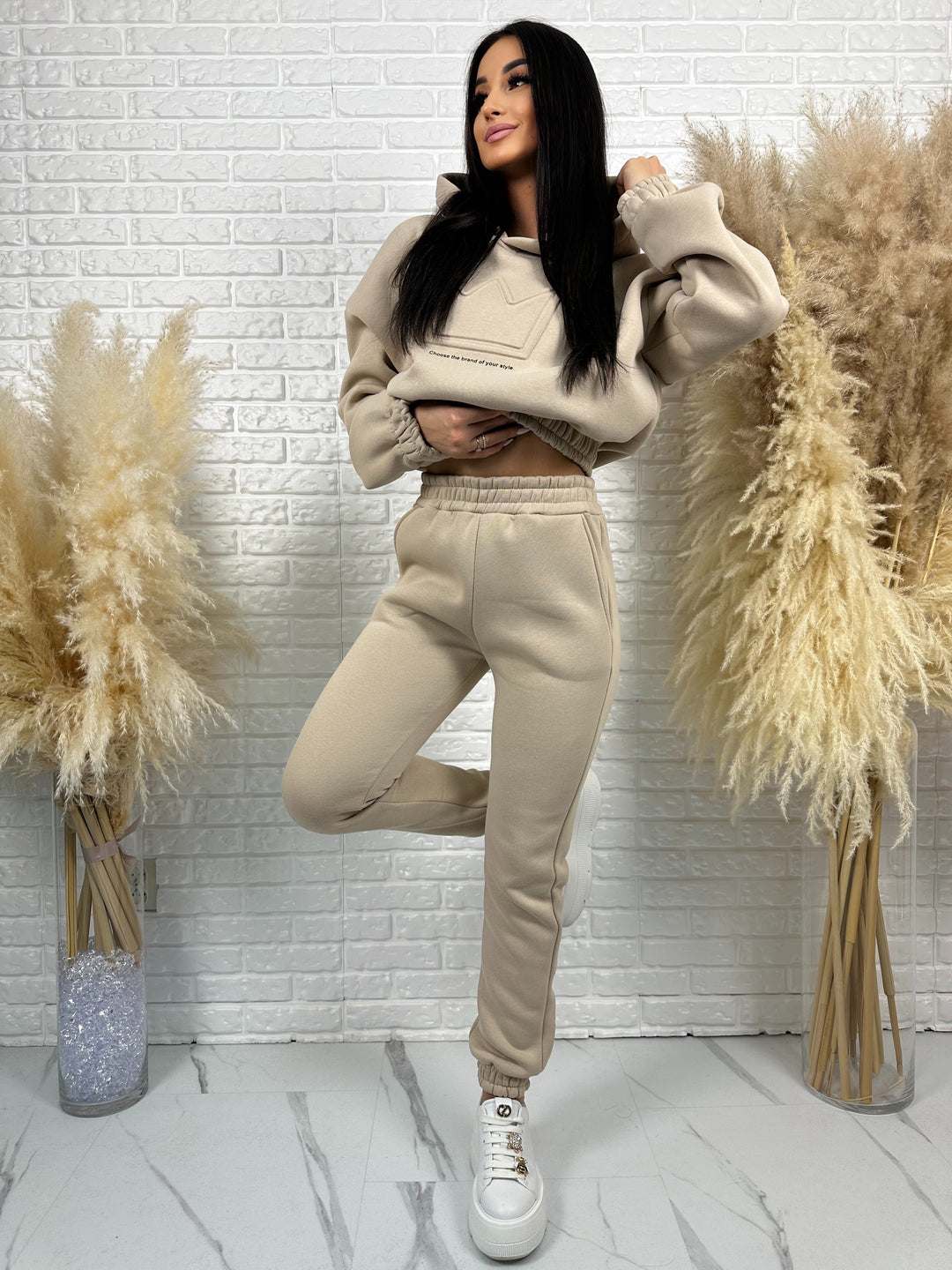 Komplet dresowy QUEEN - dres ocieplany z motywem korony