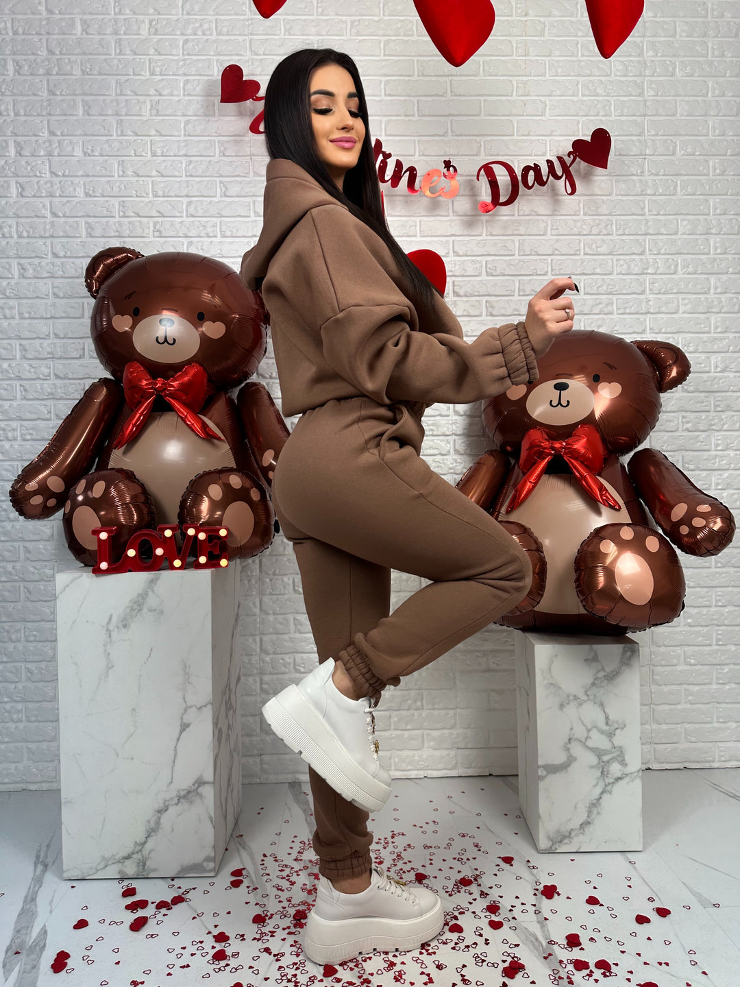 Komplet dresowy QUEEN - dres ocieplany z motywem korony