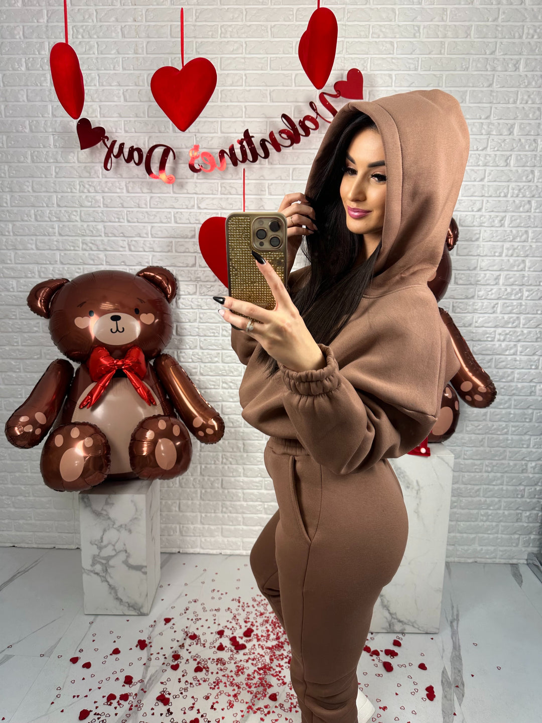 Komplet dresowy QUEEN - dres ocieplany z motywem korony