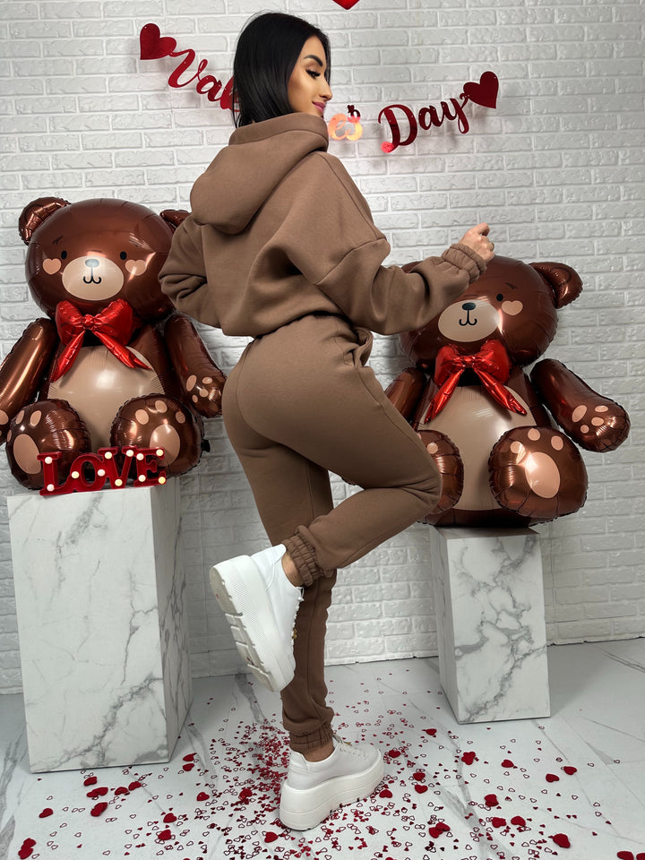 Komplet dresowy QUEEN - dres ocieplany z motywem korony