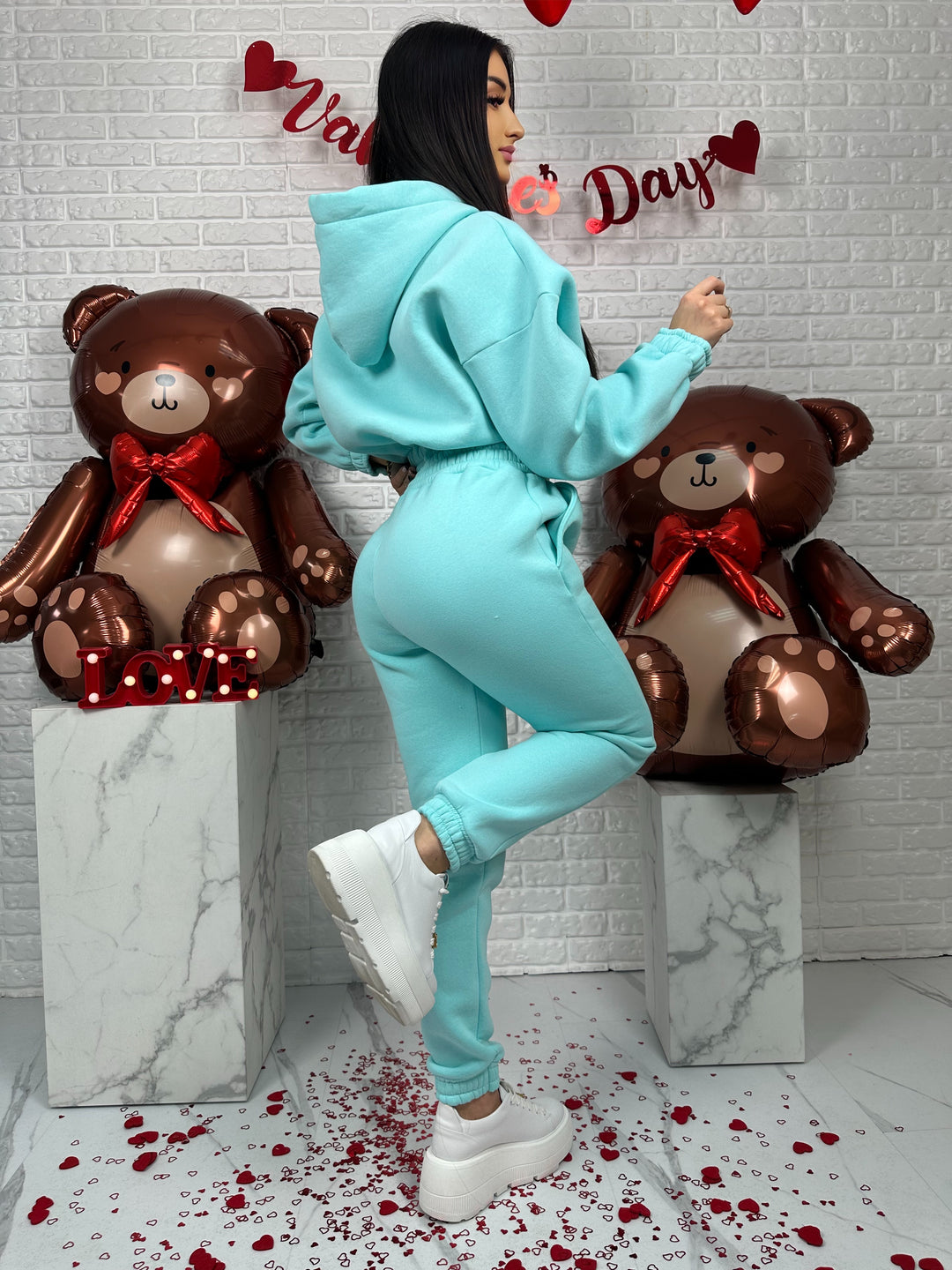 Komplet dresowy QUEEN - dres ocieplany z motywem korony