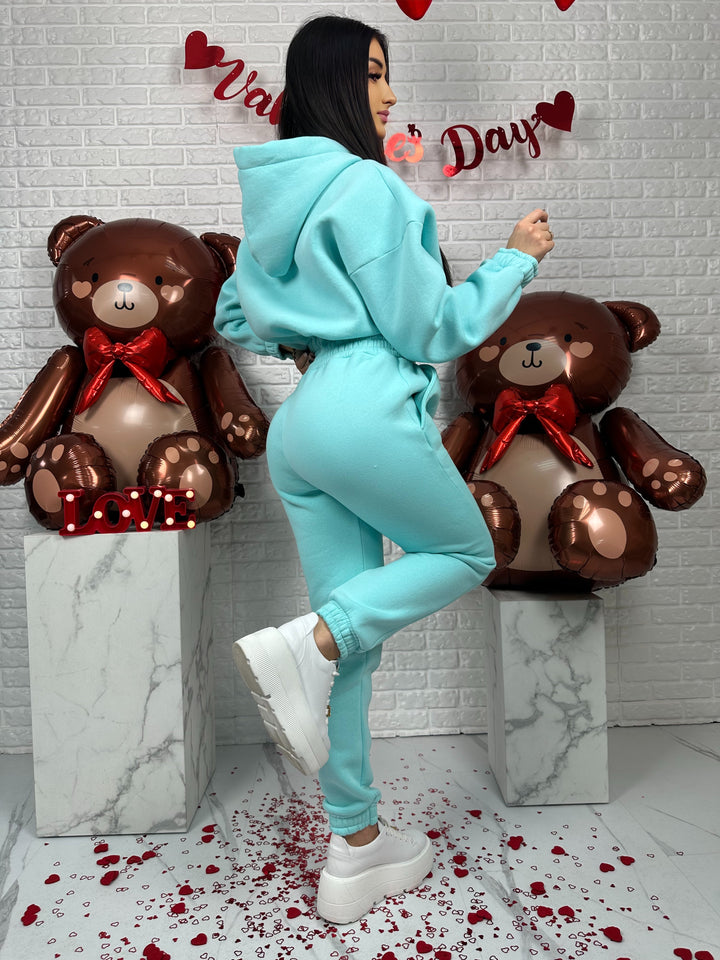 Komplet dresowy QUEEN - dres ocieplany z motywem korony