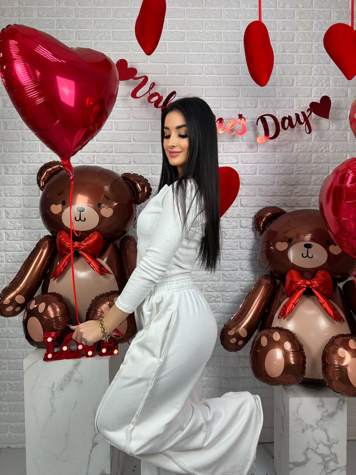 Komplet dresowy ELISE - szerokie spodnie z przeszyciami i top zapinany na guziki