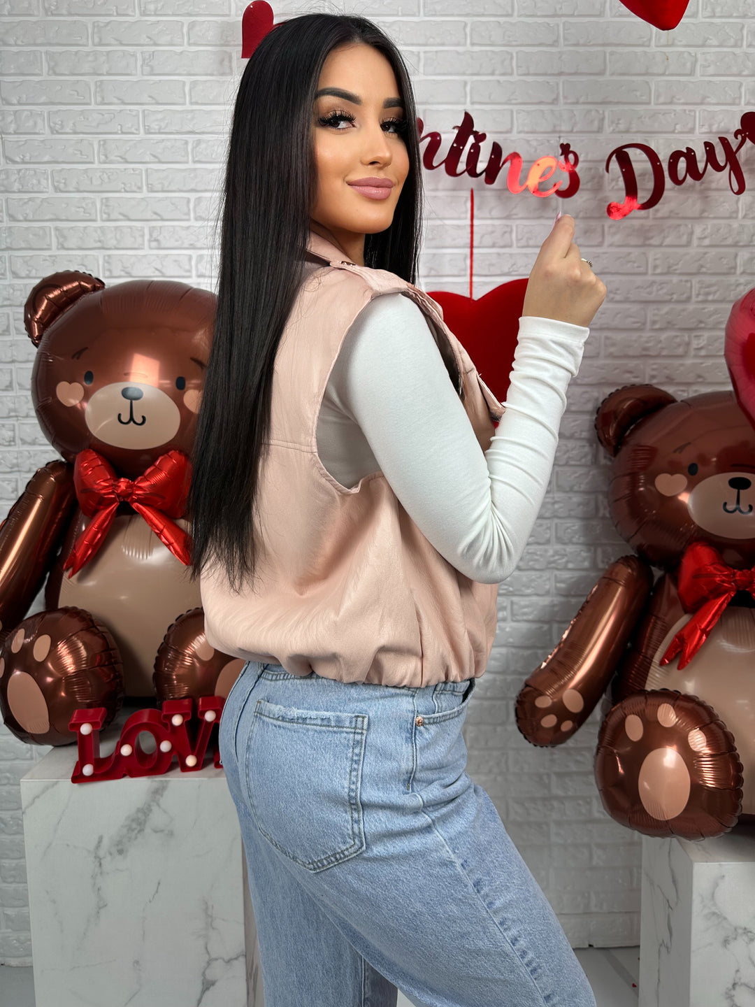 Kamizelka FLORA - modny fason wykonany z eco skóry