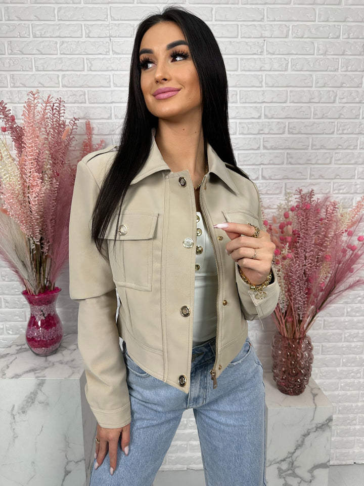 Wiosenna kurtka RITI - wykonana z zamszu ekologicznego