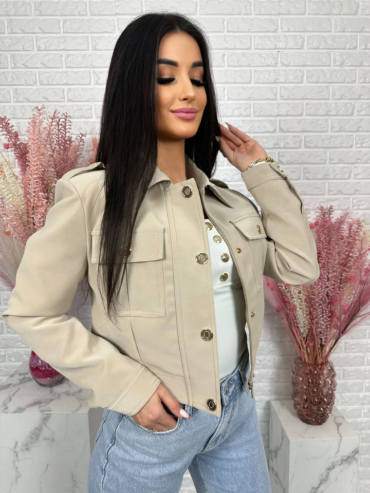 Wiosenna kurtka RITI - wykonana z zamszu ekologicznego