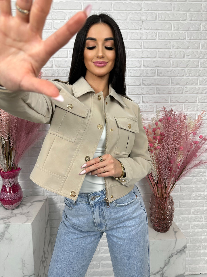 Wiosenna kurtka RITI - wykonana z zamszu ekologicznego