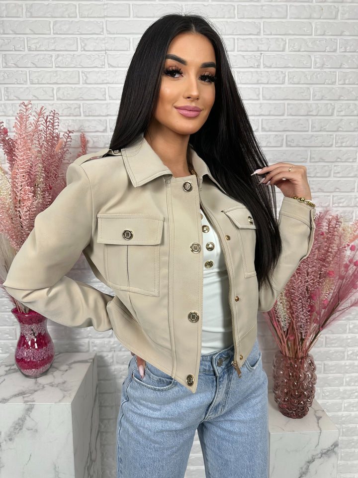 Wiosenna kurtka RITI - wykonana z zamszu ekologicznego