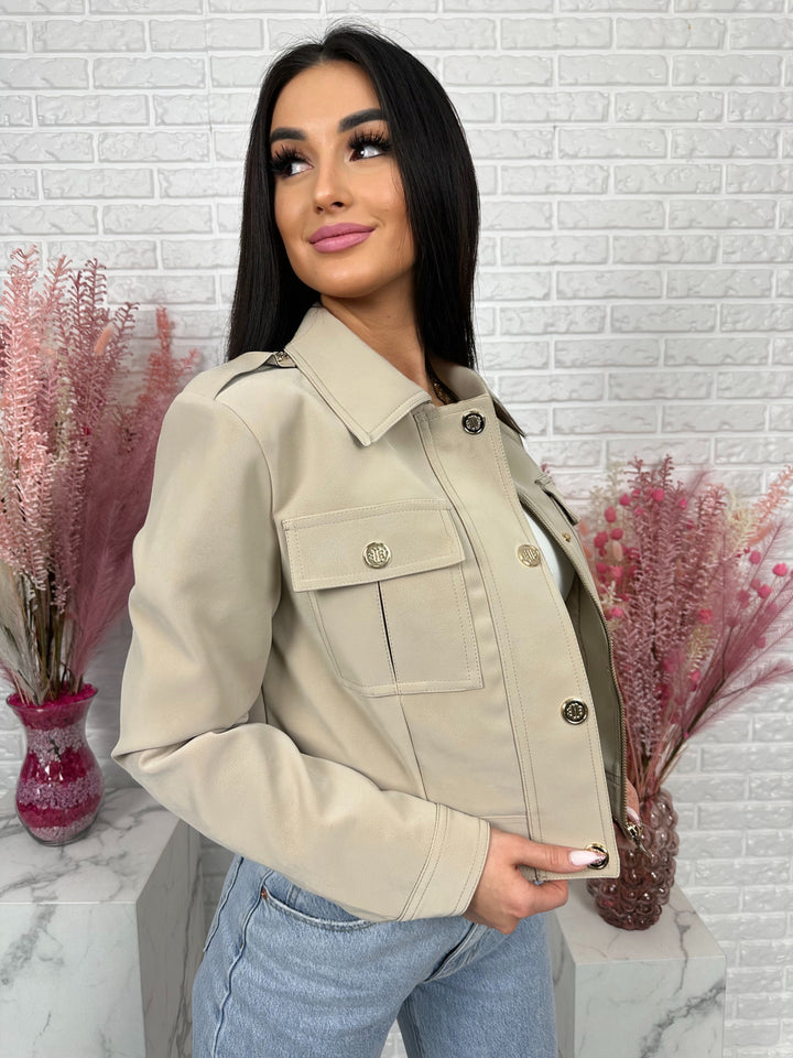 Wiosenna kurtka RITI - wykonana z zamszu ekologicznego