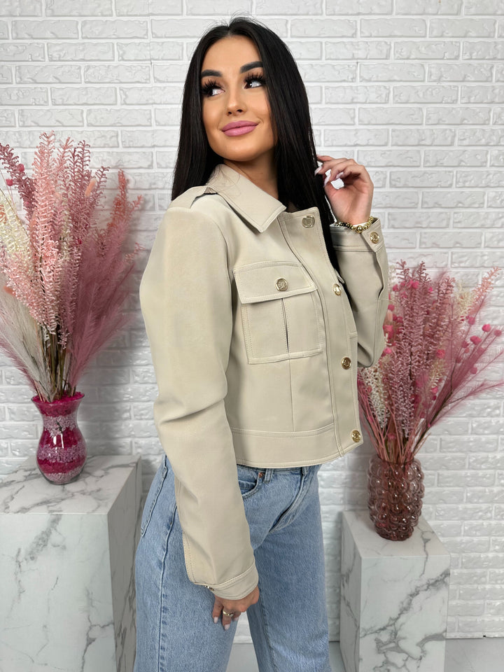 Wiosenna kurtka RITI - wykonana z zamszu ekologicznego