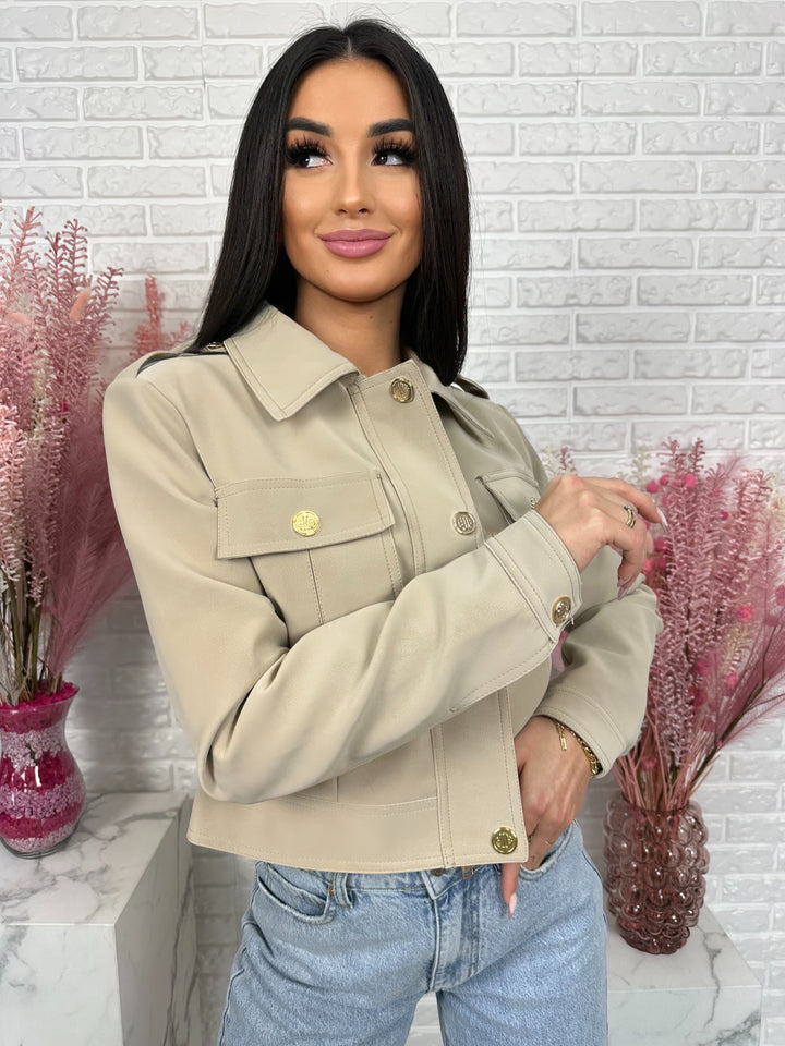 Wiosenna kurtka RITI - wykonana z zamszu ekologicznego