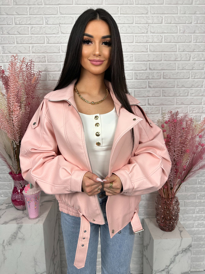 Kurtka wiosenna RICO - model oversize, skóra ekologiczna