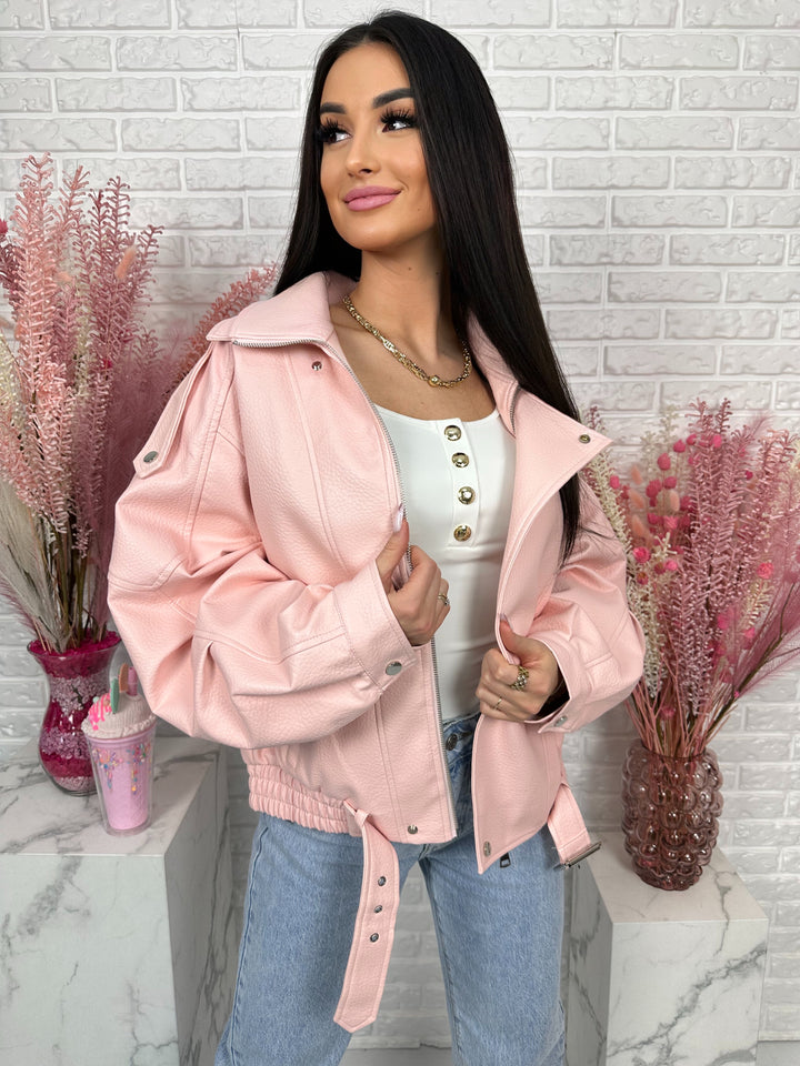 Kurtka wiosenna RICO - model oversize, skóra ekologiczna