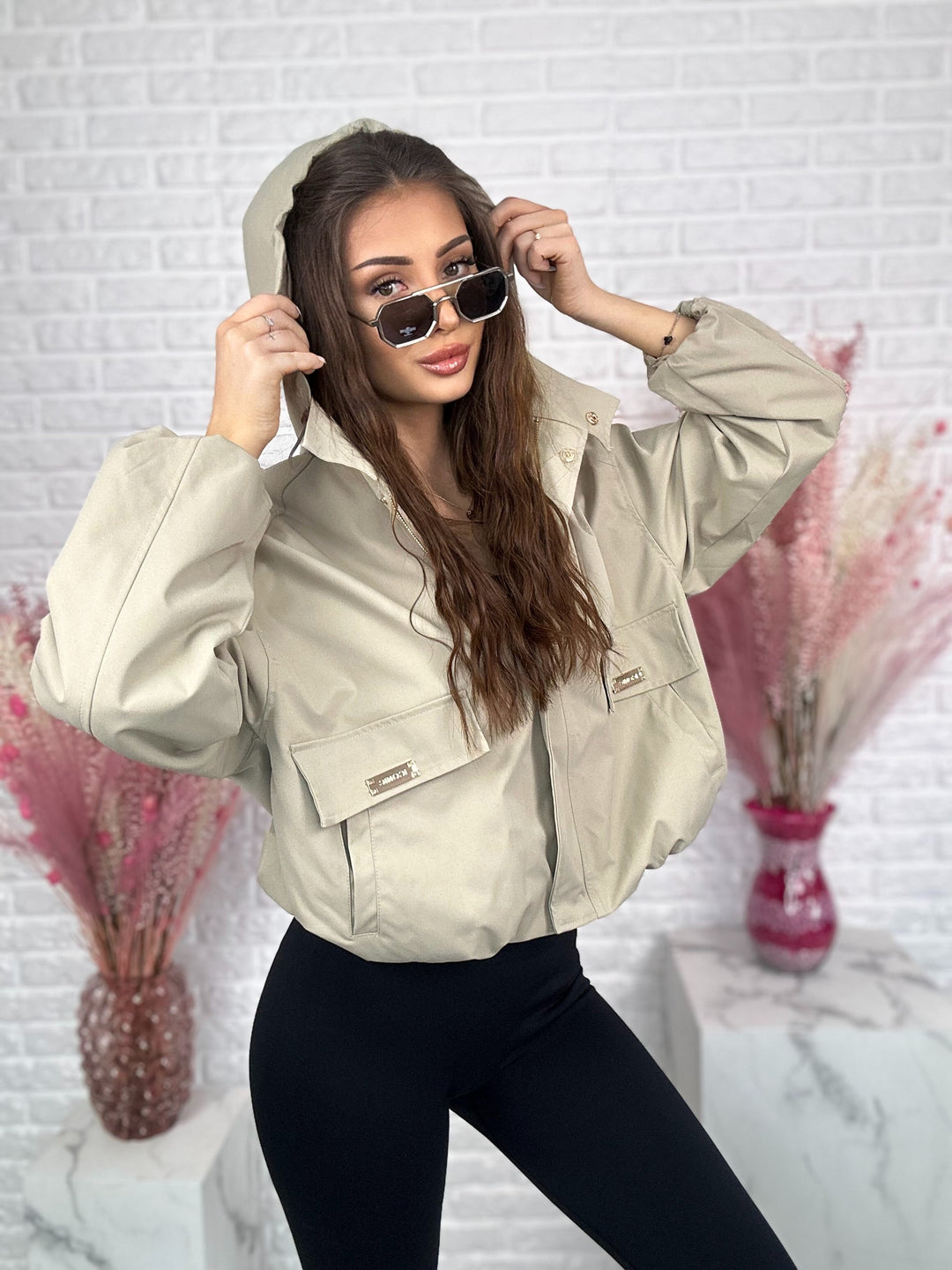Kurtka oversize OLIMPIA z kapturem