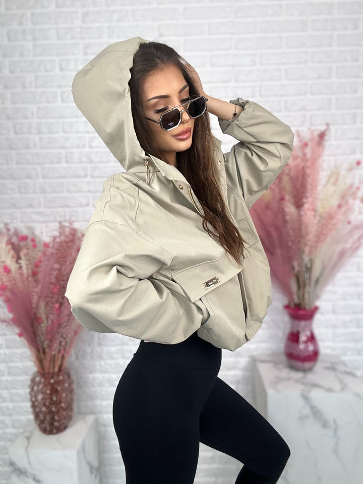 Kurtka oversize OLIMPIA z kapturem