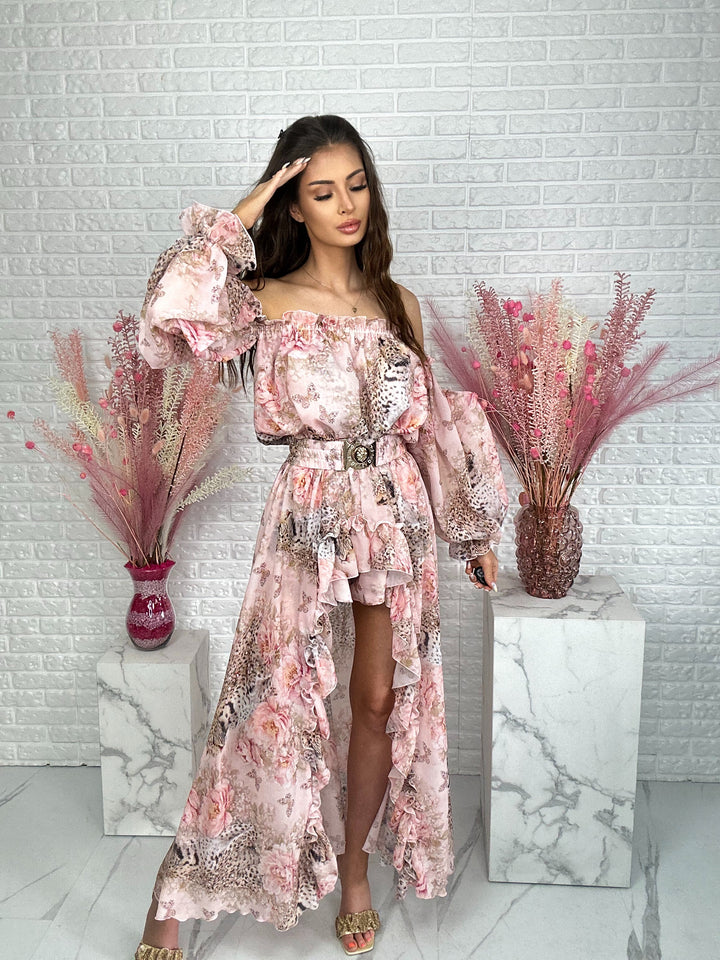 Sukienka BALBINA - fason hiszpanki – wbudowane spodenki