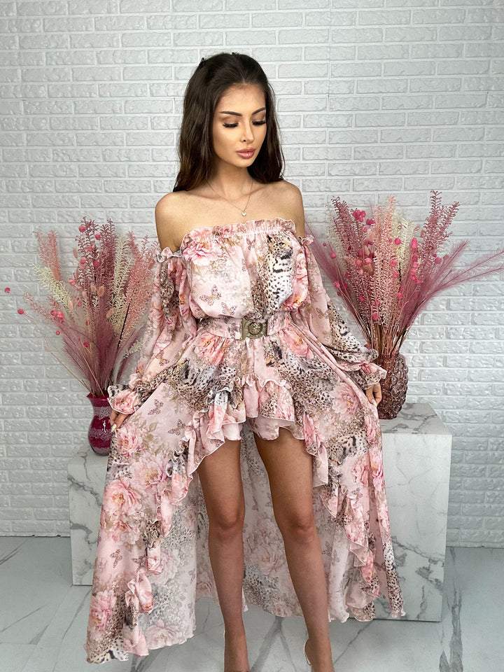 Sukienka BALBINA - fason hiszpanki – wbudowane spodenki