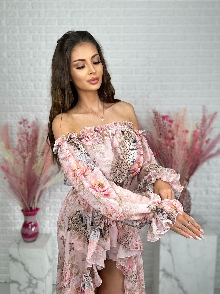 Sukienka BALBINA - fason hiszpanki – wbudowane spodenki