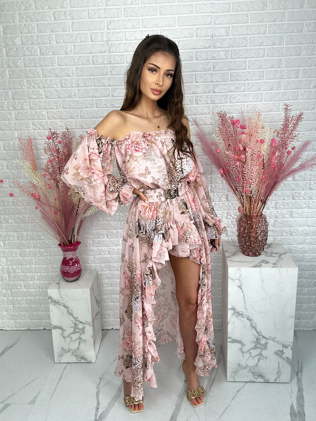 Sukienka BALBINA - fason hiszpanki – wbudowane spodenki