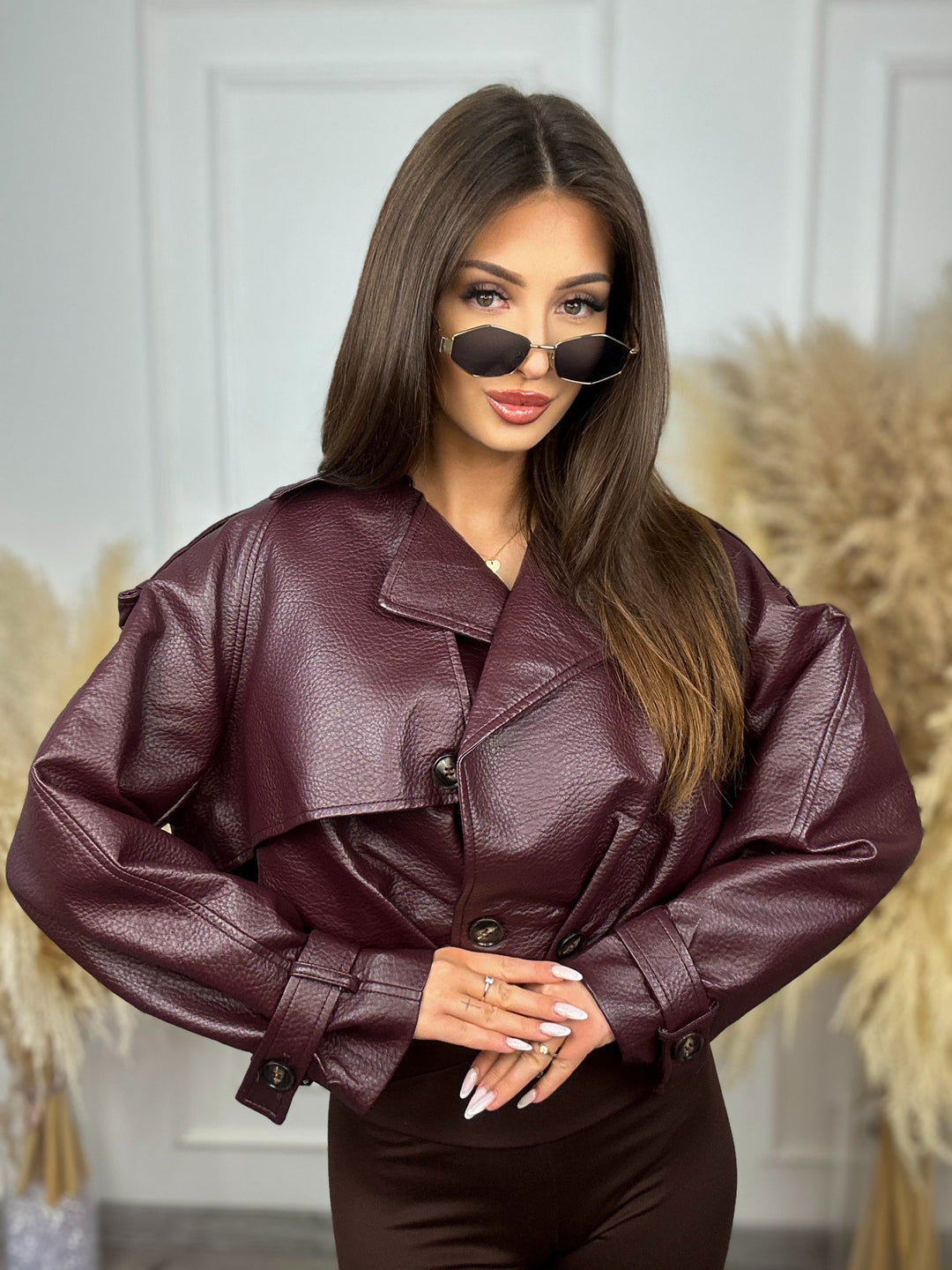 KURTKA DINA kurtka z eko skóry o oversize&