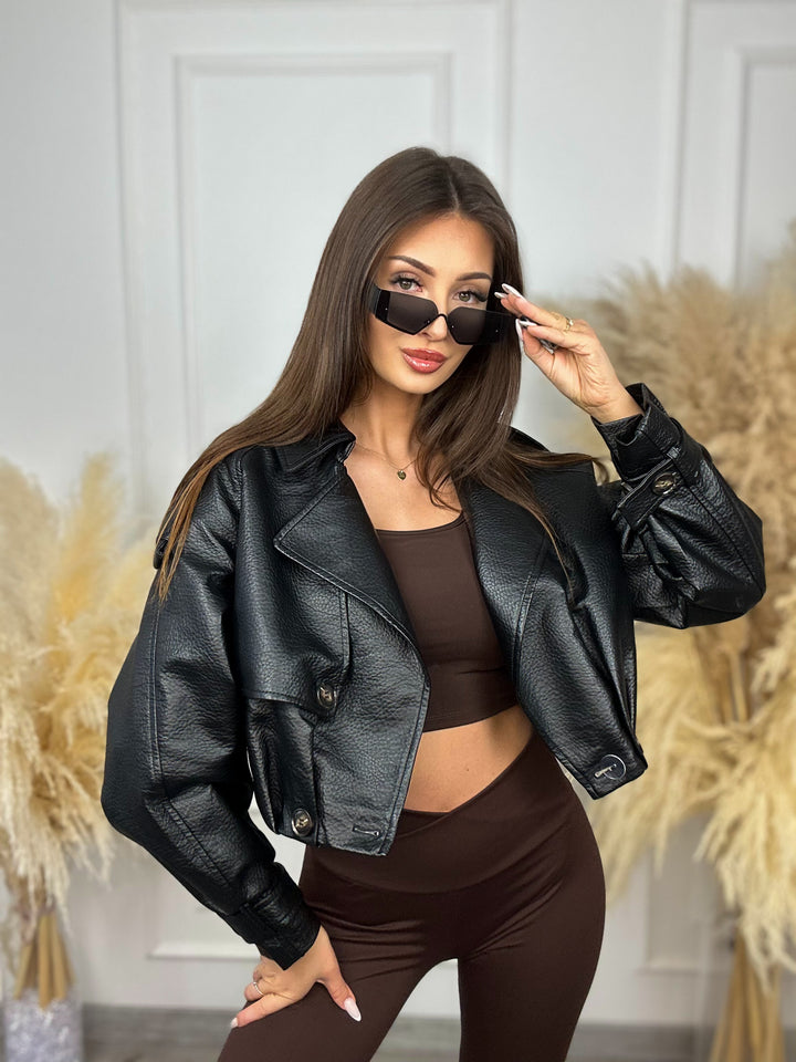 KURTKA DINA kurtka z eko skóry o oversize&