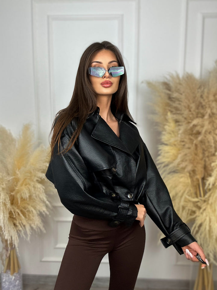 KURTKA DINA kurtka z eko skóry o oversize&