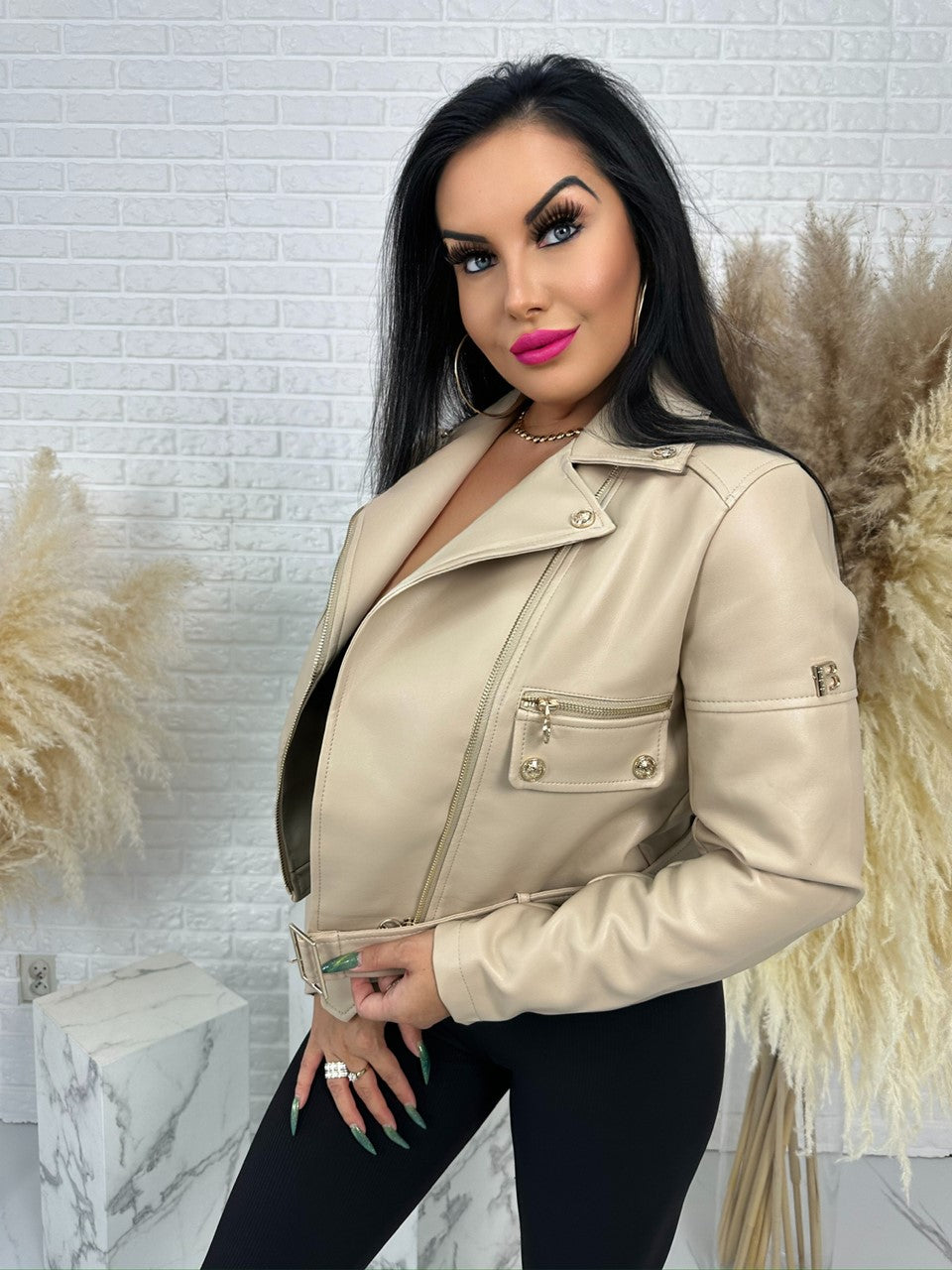 Ramoneska ELEGANT REBEL beż