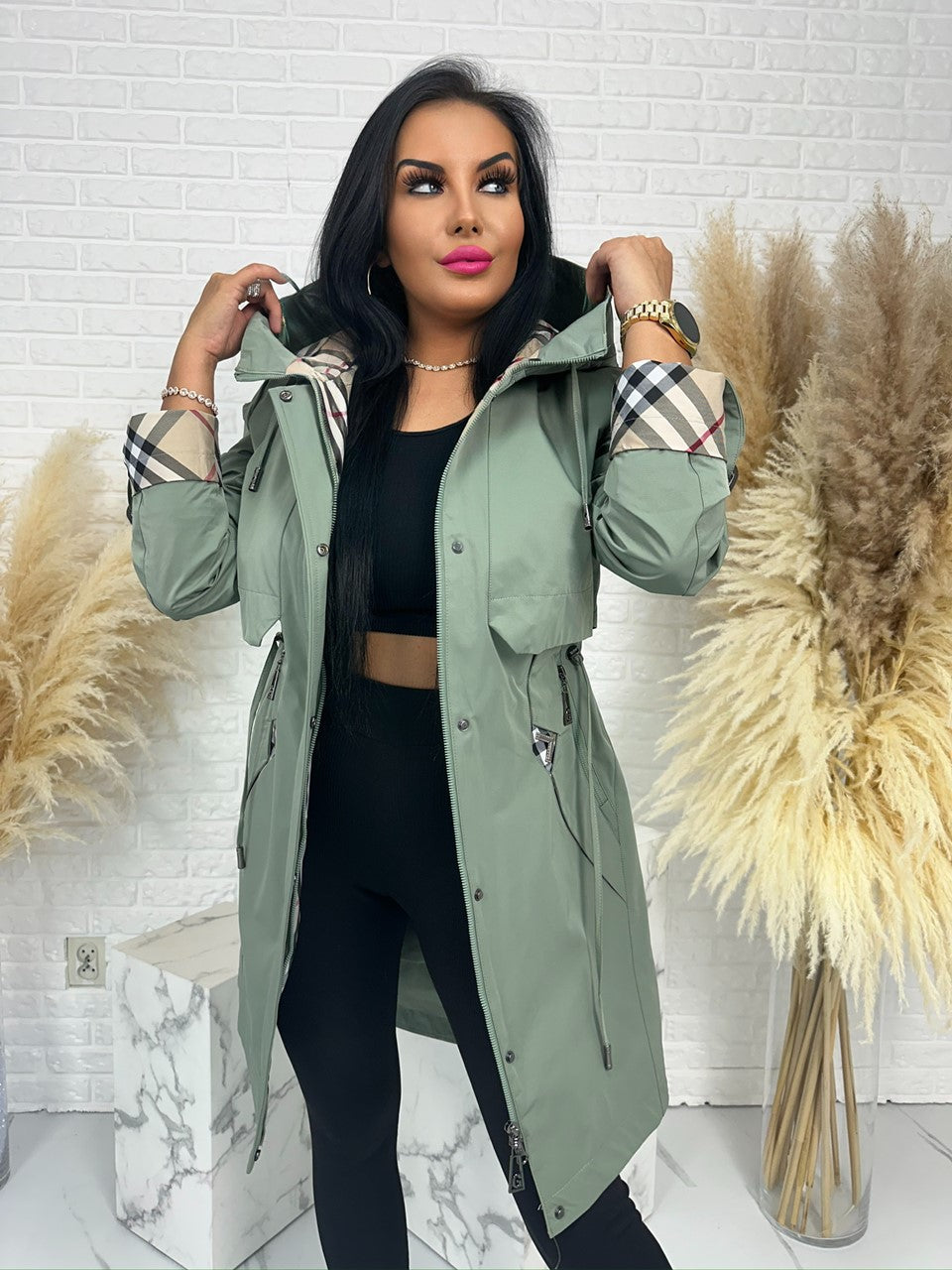 Płaszcz parka Tesalia khaki