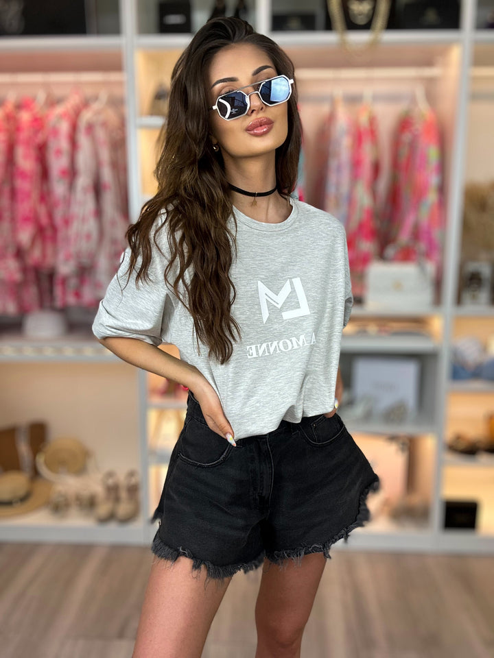 T-shirt COCO ze ściągaczem w pasie