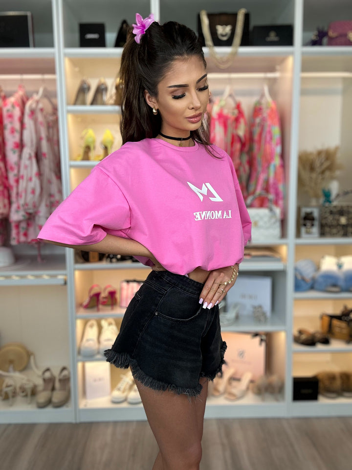 T-shirt COCO ze ściągaczem w pasie