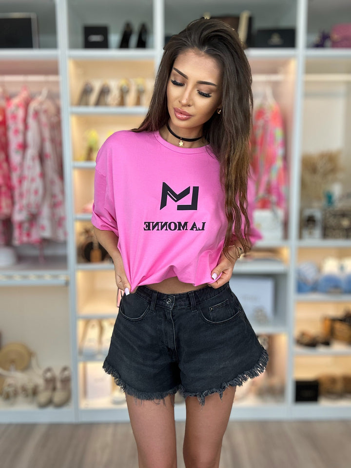 T-shirt COCO ze ściągaczem w pasie