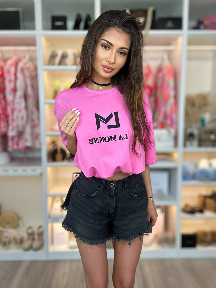 T-shirt COCO ze ściągaczem w pasie