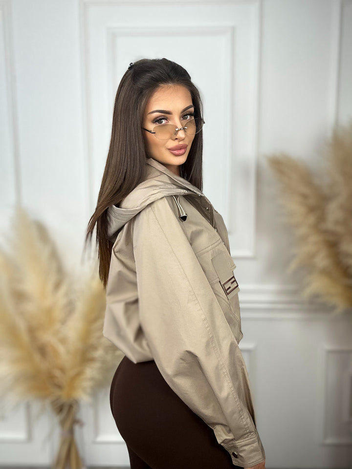 KURTKA FLAVIA - jesienna kurtka z kieszeniami i kapturem
