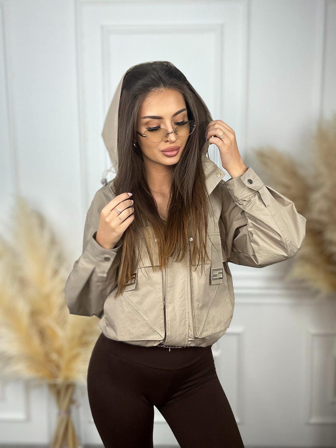 KURTKA FLAVIA - jesienna kurtka z kieszeniami i kapturem
