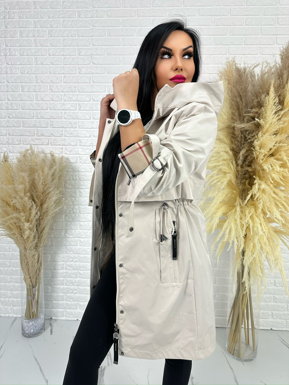 Parka Spring jasny beż