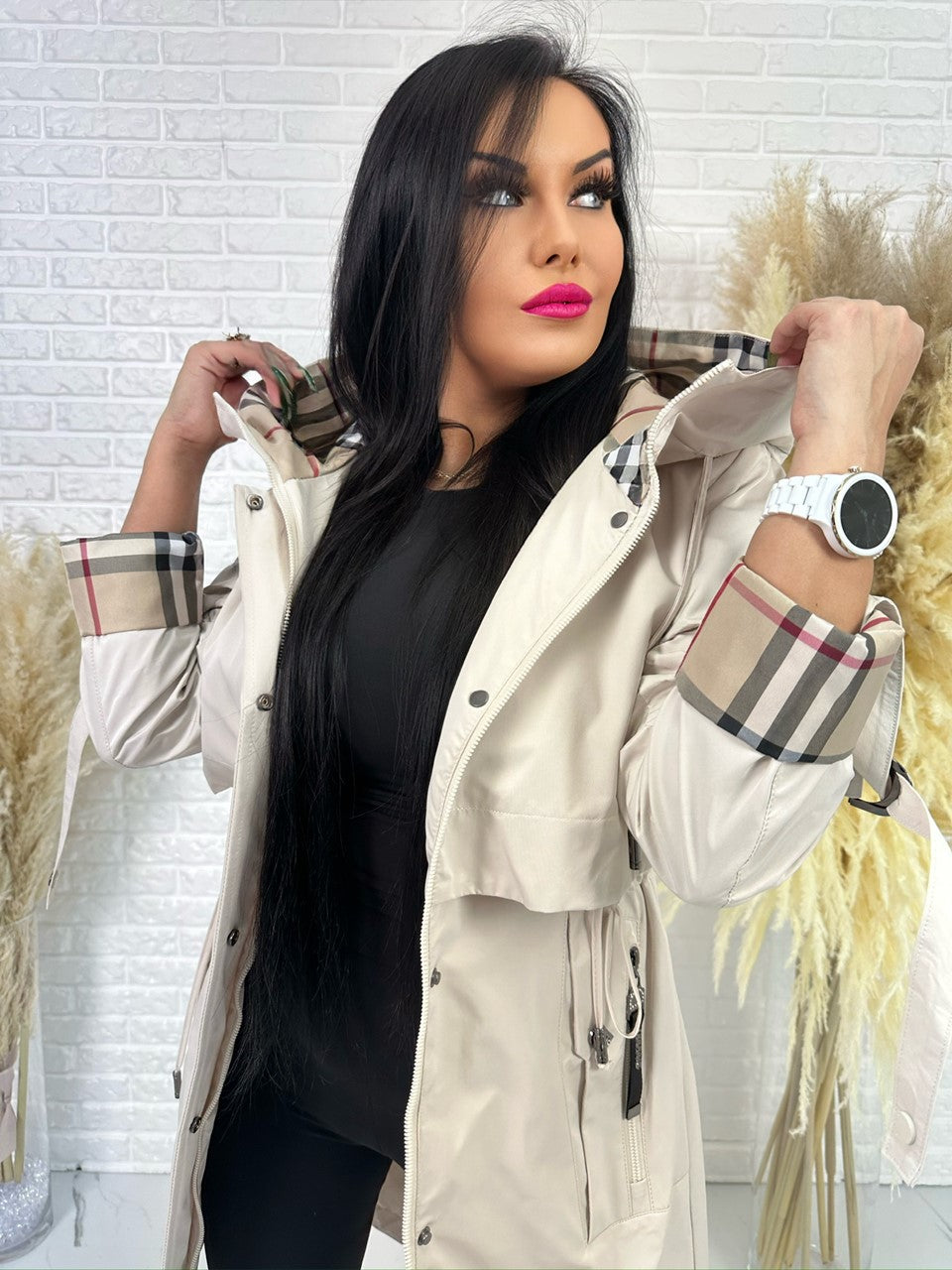 Parka Spring jasny beż