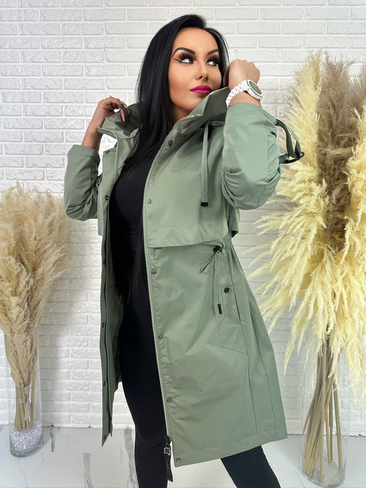 Parka damska ELEGANCE khaki