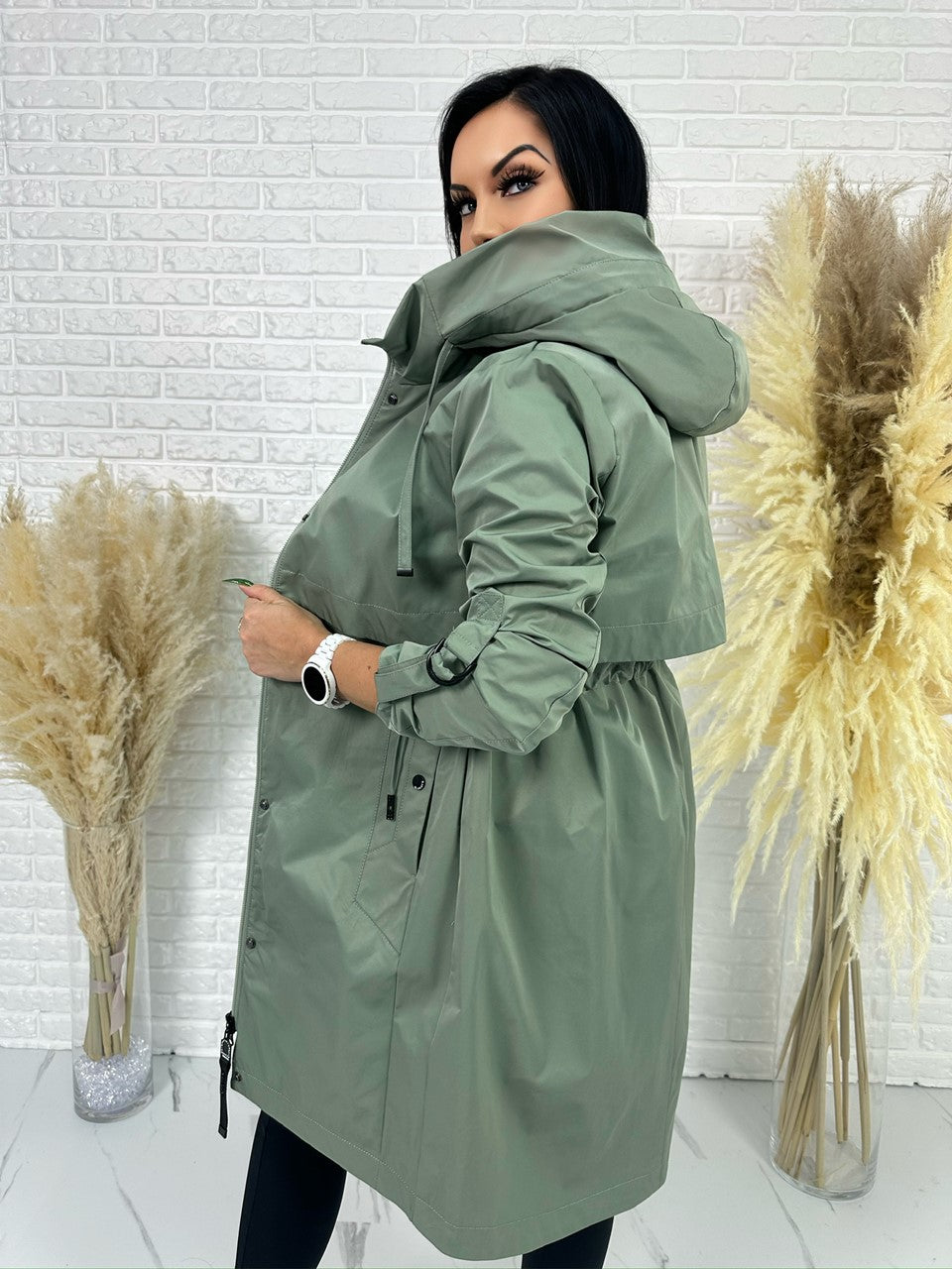 Parka damska ELEGANCE khaki