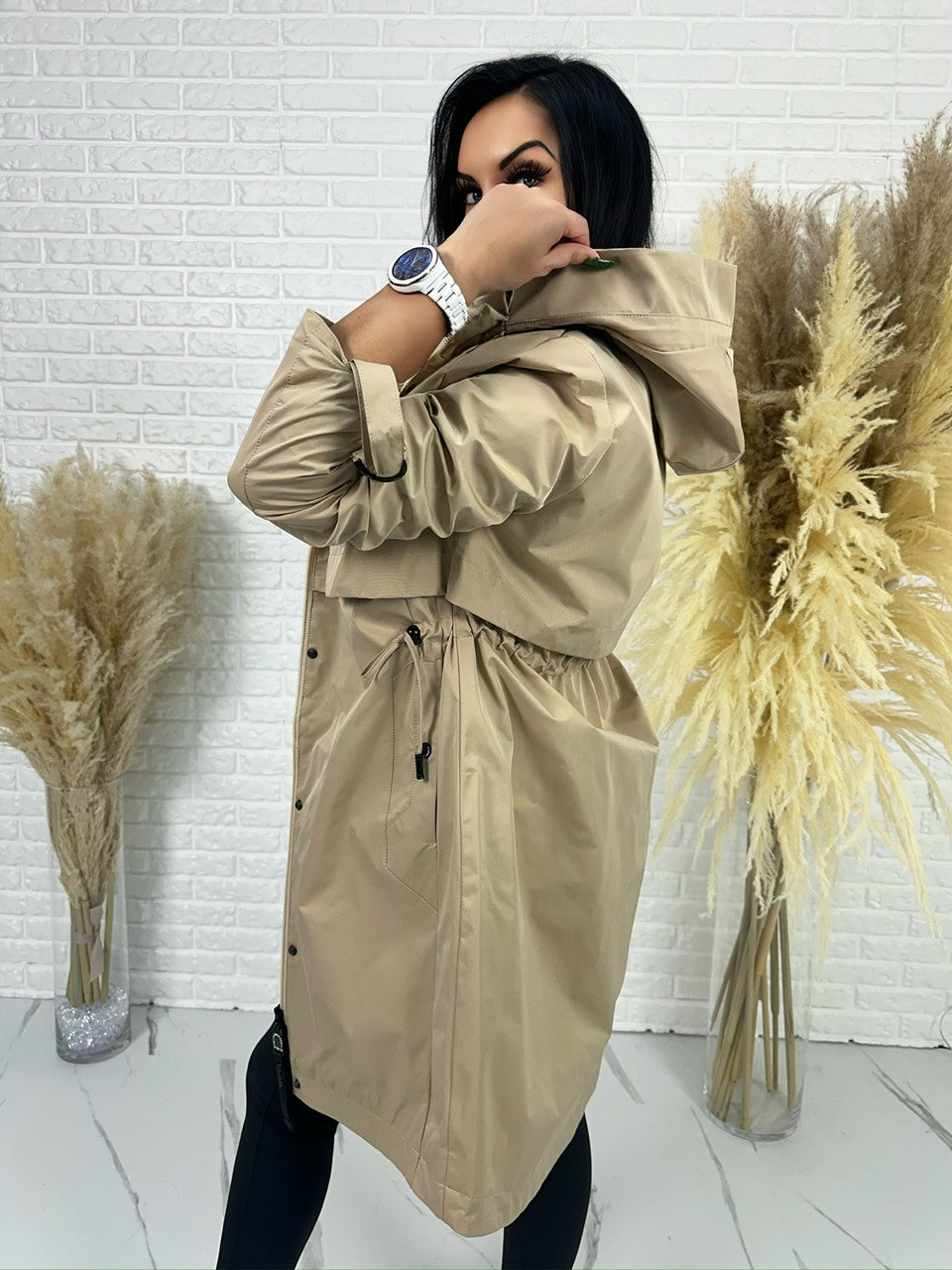 Parka damska ELEGANCE beż