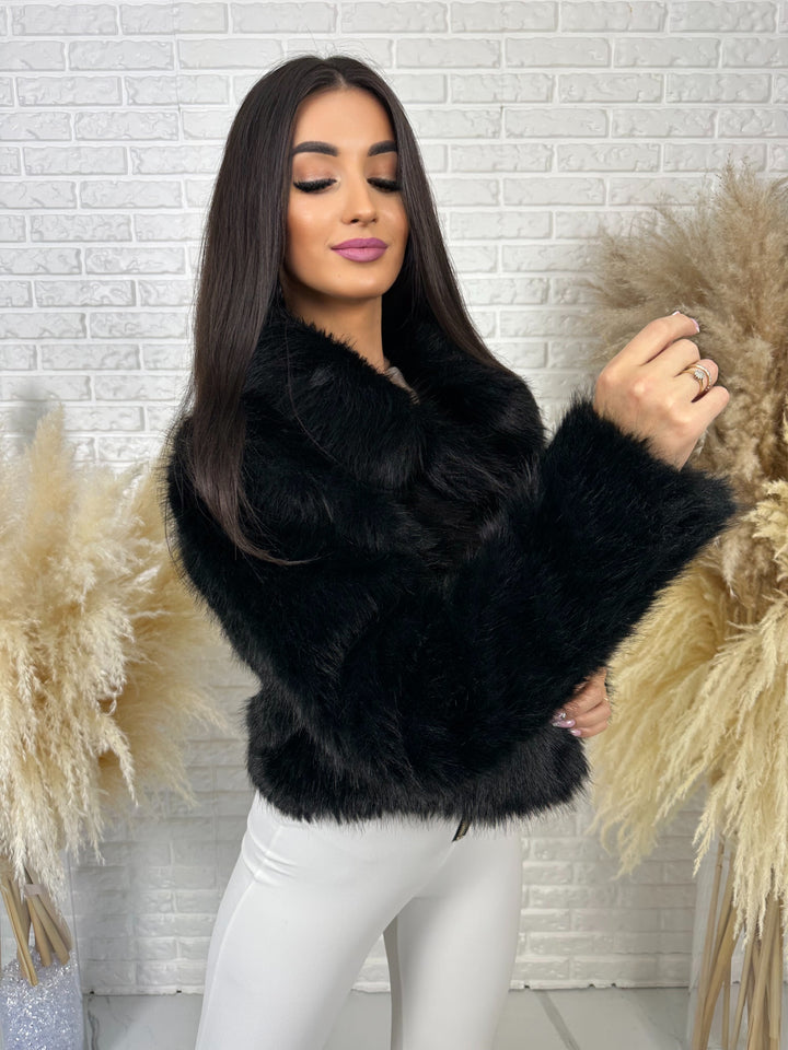 Kurtka HELLO - futerko ekologiczne z kołnieżem