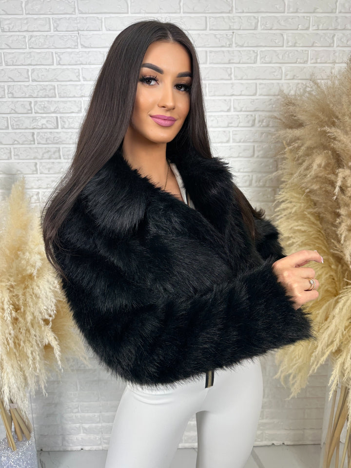 Kurtka HELLO - futerko ekologiczne z kołnieżem