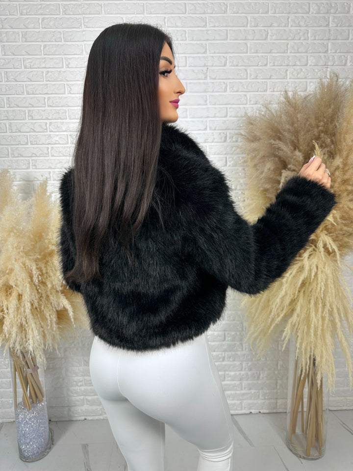 Kurtka HELLO - futerko ekologiczne z kołnieżem