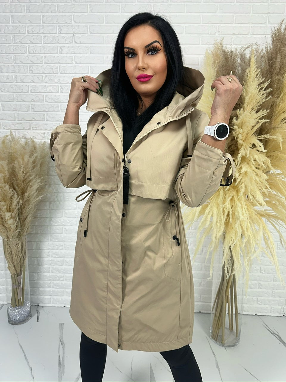 Parka damska ELEGANCE beż