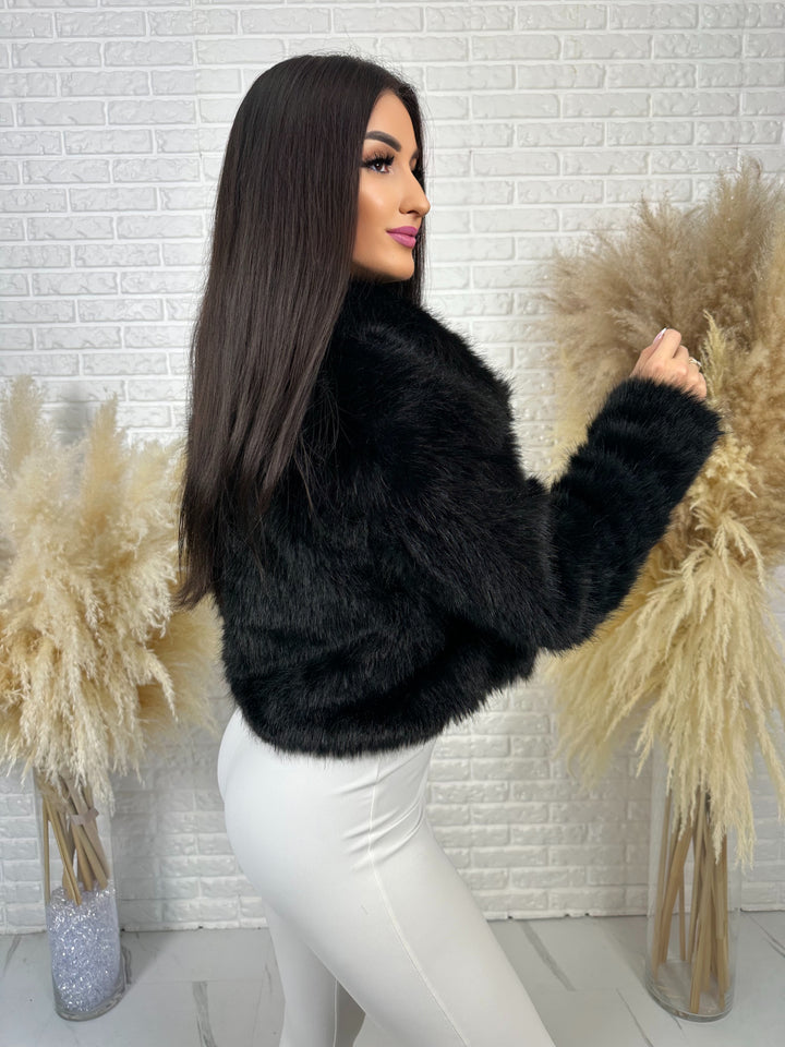 Kurtka HELLO - futerko ekologiczne z kołnieżem